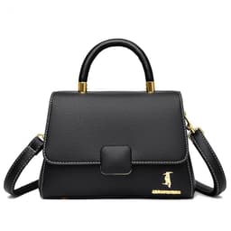 image-Genuine Leather Shoulder Bag - Brown Square