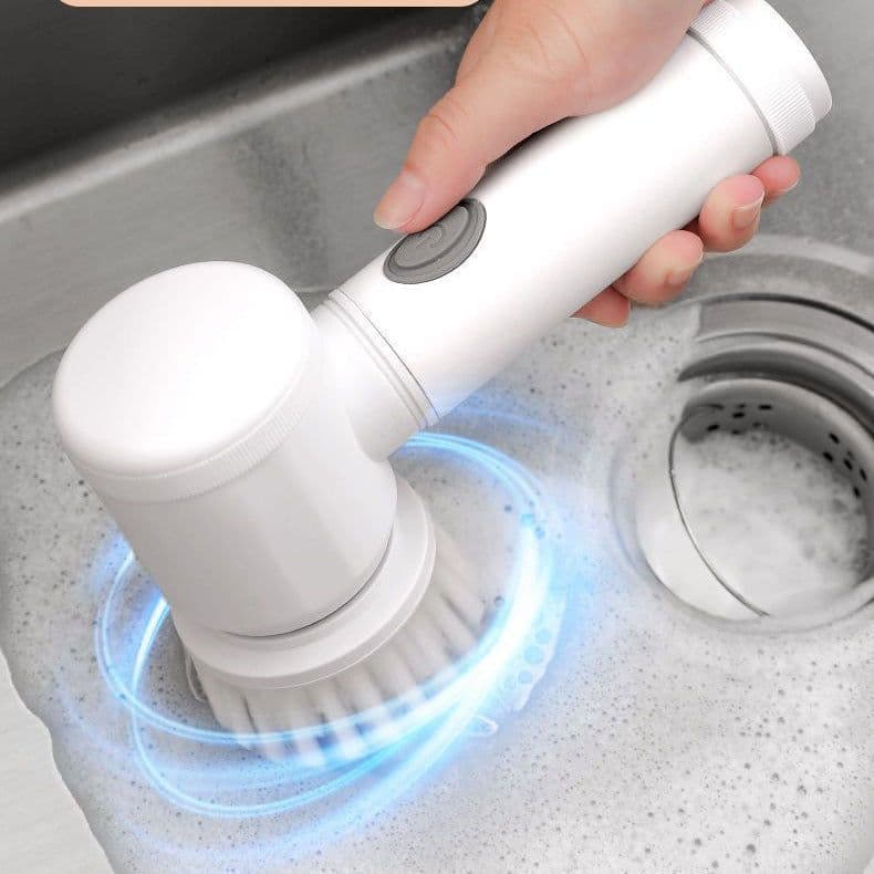 image-Wireless Electric Cleaning Brush - 5 Heads