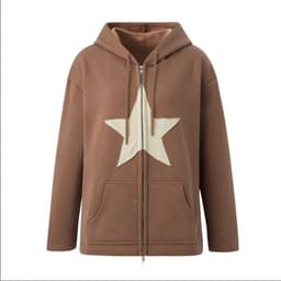 image-Women's Casual Sweater - Brown Plus Velvet Star