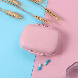 image-Portable 7-Day Pill Organizer - Double-Layer Sealed Storage