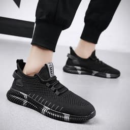 image-Raul Lion Mesh Running Shoes Men - Black Gray