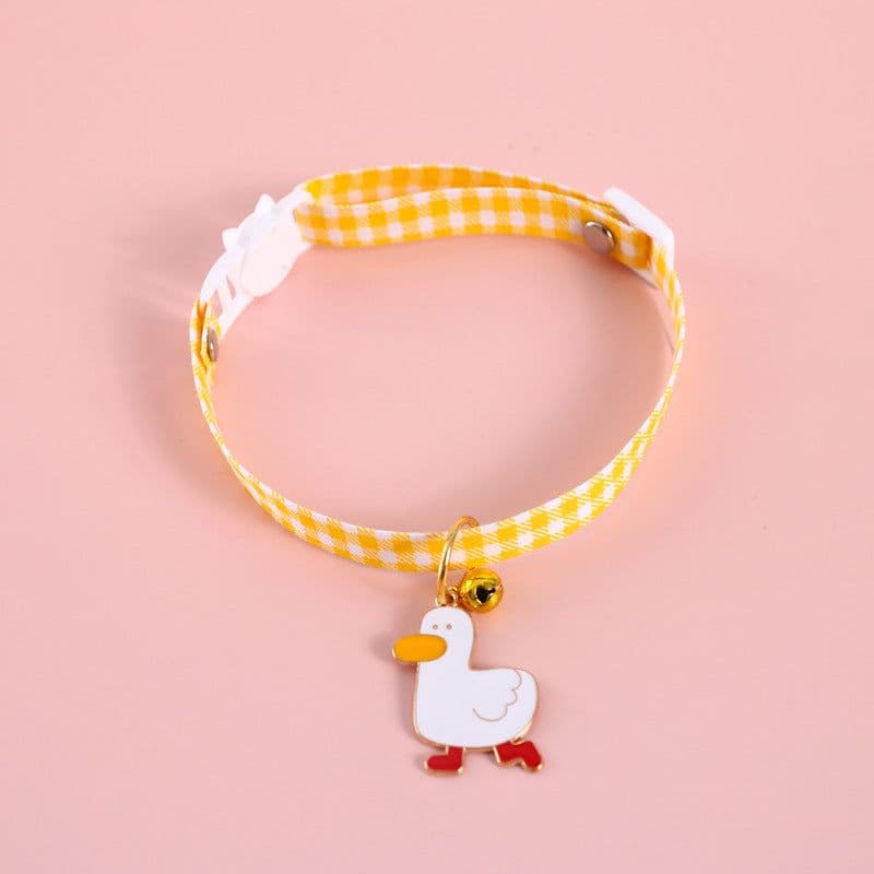 image-Dayuanzi Pet Collar - Denim Pink Cat Claw S