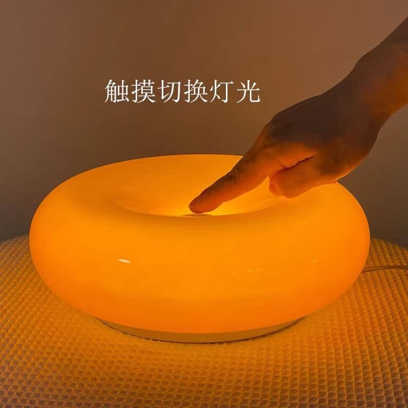 image-Nordic Internet celebrity second-hand ins Bully donut wall lamp bedroom touch orange Bauhaus bedside atmosphere table lamp