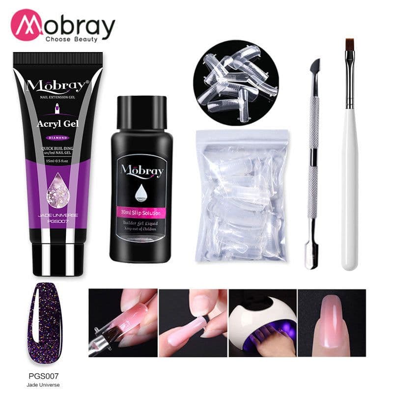 image-Manicure Crystal Extension Glue Set 5-Piece Full Set Explosive Style Nail Tools