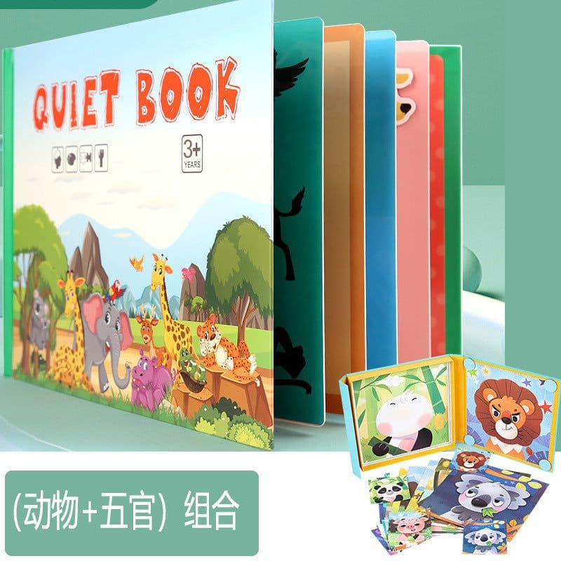 image-Children's Sticker Book - Quiet Paste Montessori