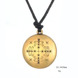 image-Foreign trade fashion hot sale manufacturers wholesale trend personality all-match couple models round card wax rope cross chain alloy necklace