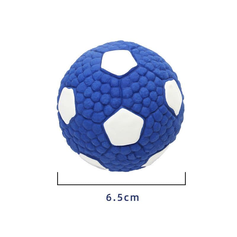 image-EETOYS Latex Rugby Tennis Dog Toy - Melon Large Sound Ball Pet