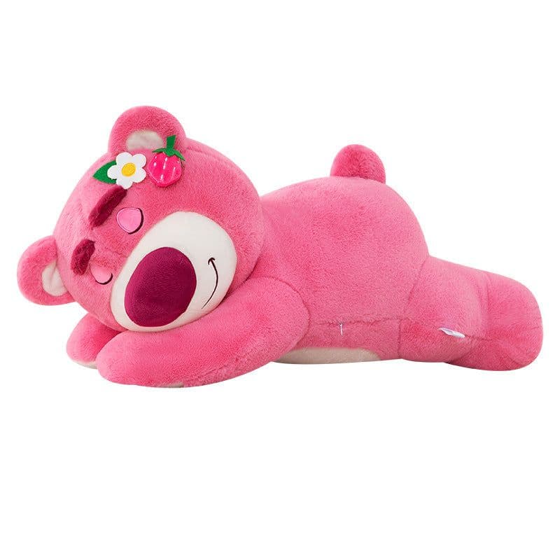 image-Strawberry Bear Plush Toy Pink Soft Doll