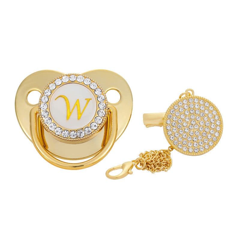 image-Factory direct children's 26-letter gold pacifier weaning artifact baby soothes the mouth