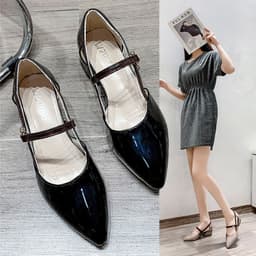 image-Sheng Yuzhe Women's 2023 Blue Patent Strappy Sandals - High-Heeled