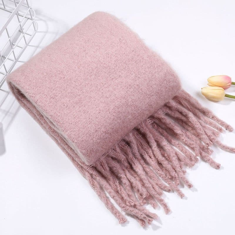 image-GINES LILY 28-Color Cashmere Scarf - Army Green, 43x225cm Warm