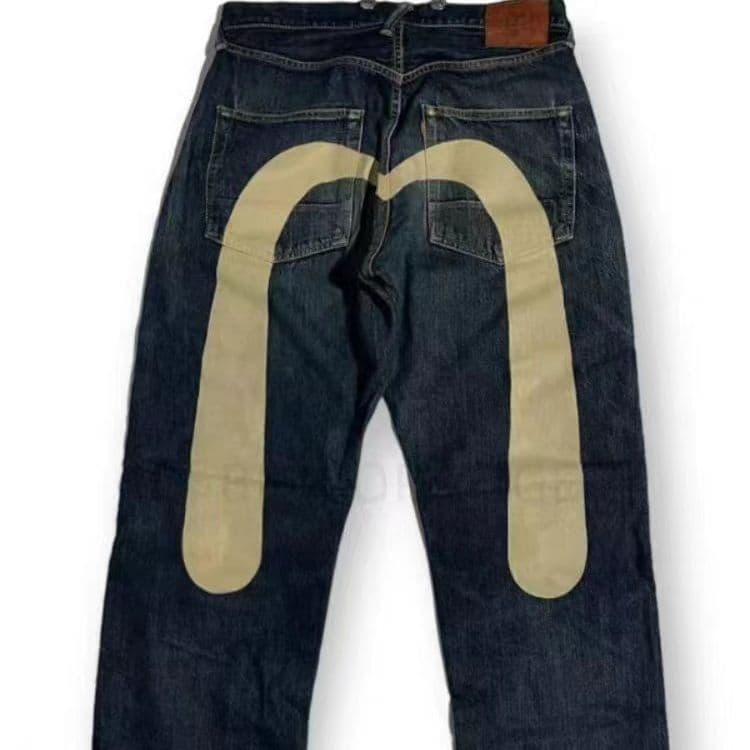 image-European and American hip-hop American style first year classic niche ins print men and women loose trendy trousers cool jeans