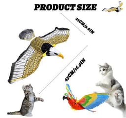 image-Street stall electric hanging wire flying eagle electric hovering bird electric parrot children's toy funny cat flying toy
