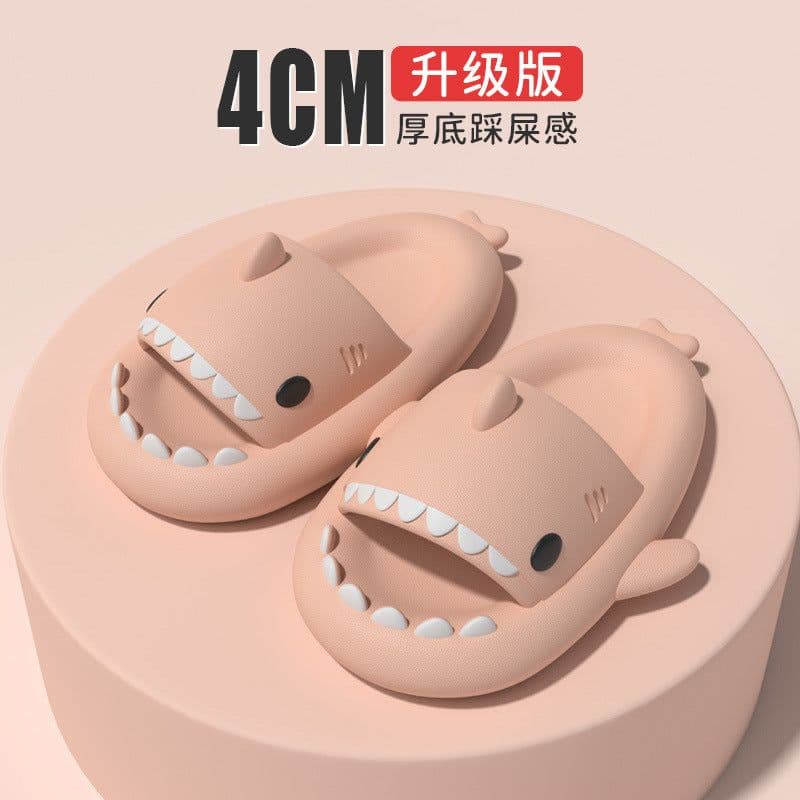 image-Shark Couple Slippers - Grey Unisex Indoor Outdoor Sandals