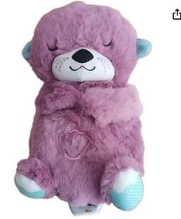 image-Breathing Bear Otter Plush Toy - Soothing Sleep Doll