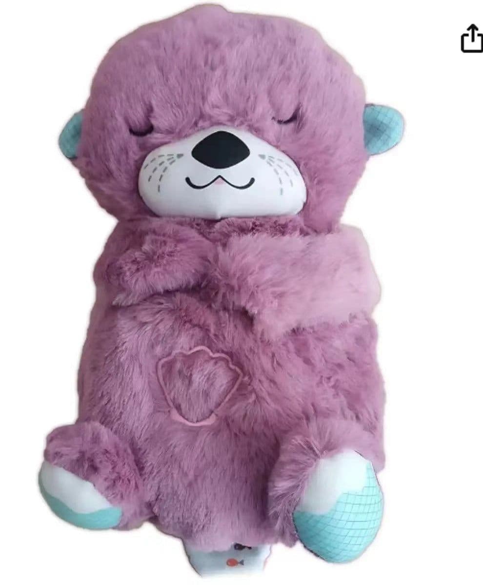 image-Breathing Bear Otter Plush Toy - Soothing Sleep Doll