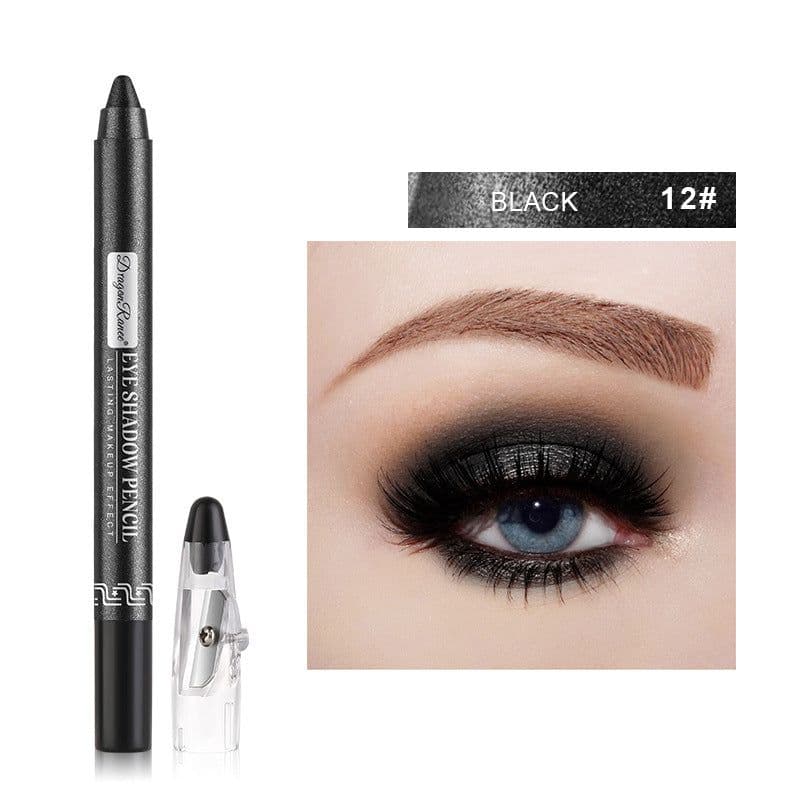 image-Cross-border eyeshadow pen, eyeliner, eyeshadow stick, eyeshadow silkworm pen, pearlescent eyeshadow pen with pencil sharpener, foaming pen