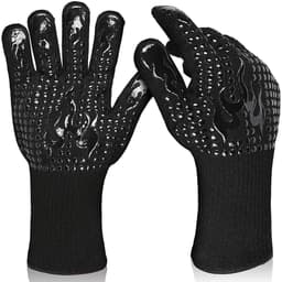 image-Fireproof BBQ Gloves - 800°F Heat Resistant Silicone