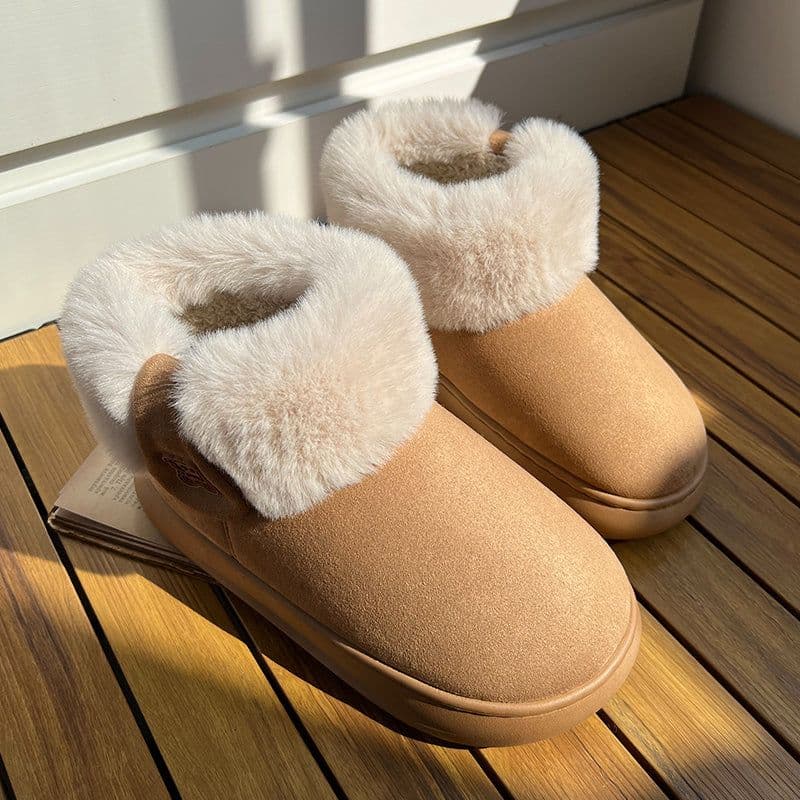 image-Men's High-Top Cotton Winter Snow Boots - Warm Non-Slip Slippers