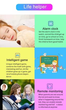 image-Q19 Children's Smart Watch - Waterproof Red
