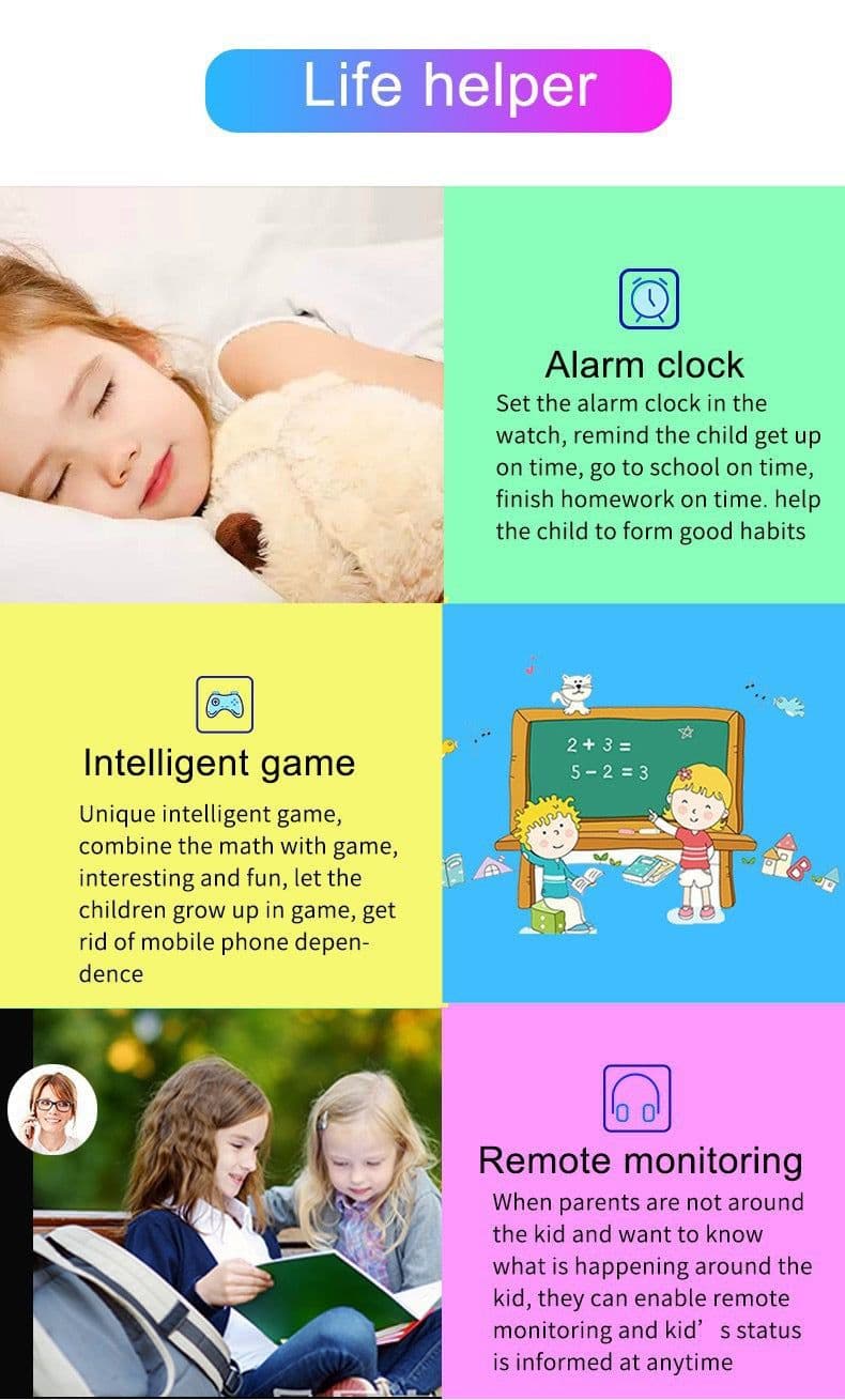 image-Q19 Children's Smart Watch - Waterproof Red
