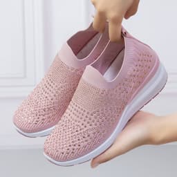 image-Casual sports shoes women's 2022 spring and autumn new inner heightening women's shoes thick bottom foreign trade shoes breathable mesh shoes women