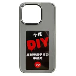image-DIY Ink Screen Phone Case for iPhone 14/15Pro - Black, Shockproof, NFC