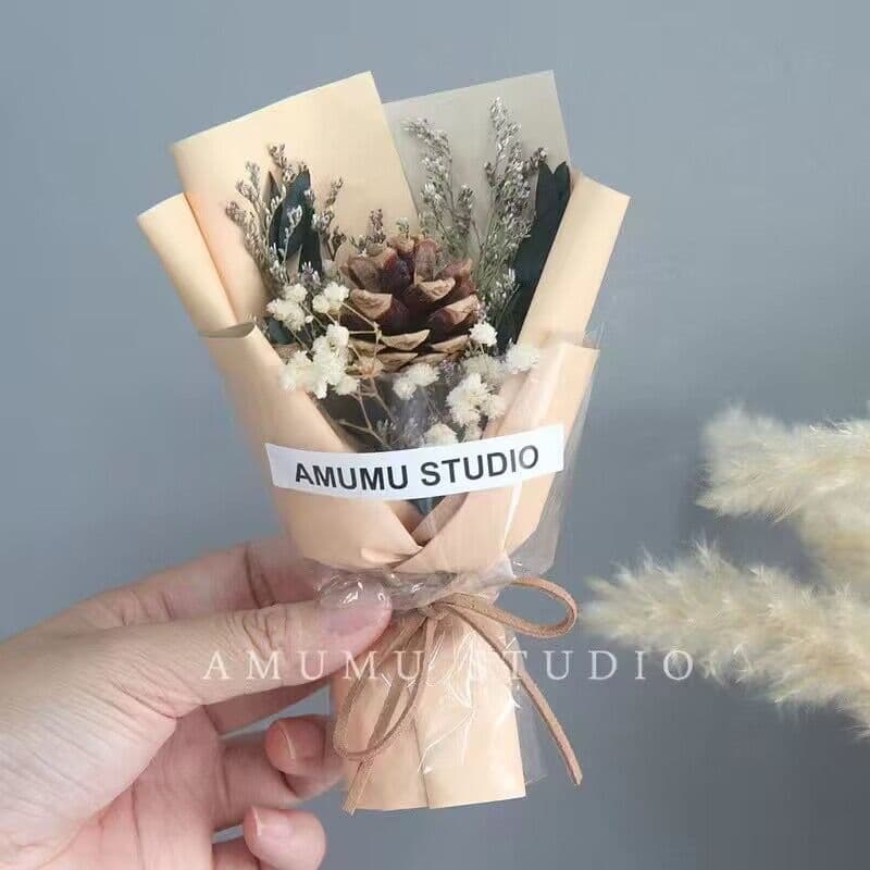image-Mini Dried Roses Bouquet - Valentine's DIY Decorations 5"