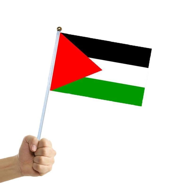 image-Palestinian Flag Satin Scarf 14*130 cm Ethnic Wedding Decoration