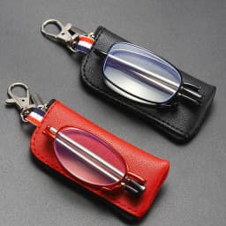 image-Fine Special Reading Glasses +400 Oval Metal Red