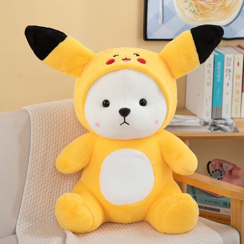 image-Little Bear Hug Strawberry Plush Toy - Teddy Bear Doll