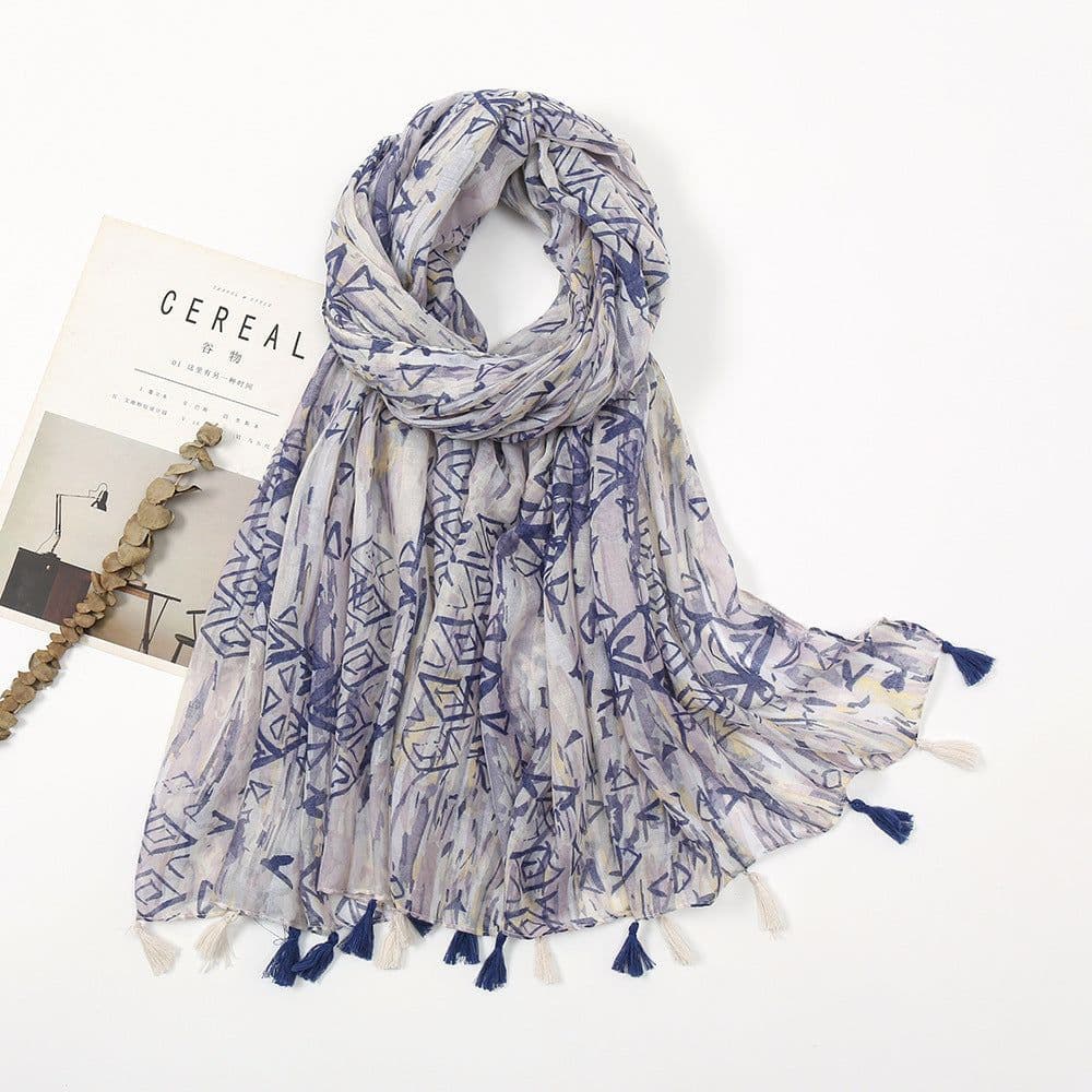 image-Japanese/Korean Butterfly Print Sun Protection Scarf, Beach Towel, 180x90cm