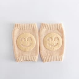 image-New terry children's knee pads elbow pads summer baby baby crawling toddler knee pads non-slip dispensing smiley face knee pads