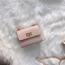 image-Summer mini small bag women 2021 new trendy net trendy red crocodile pattern solid color fashion one shoulder Messenger chain bag