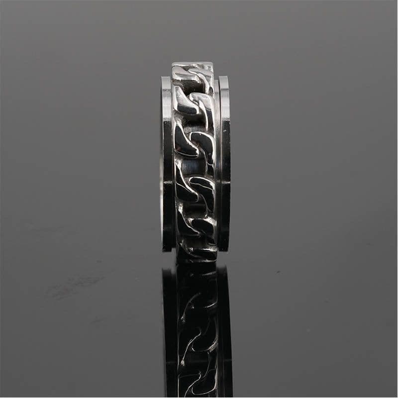 image-Titanium Steel Rotatable Bottle Opener Ring