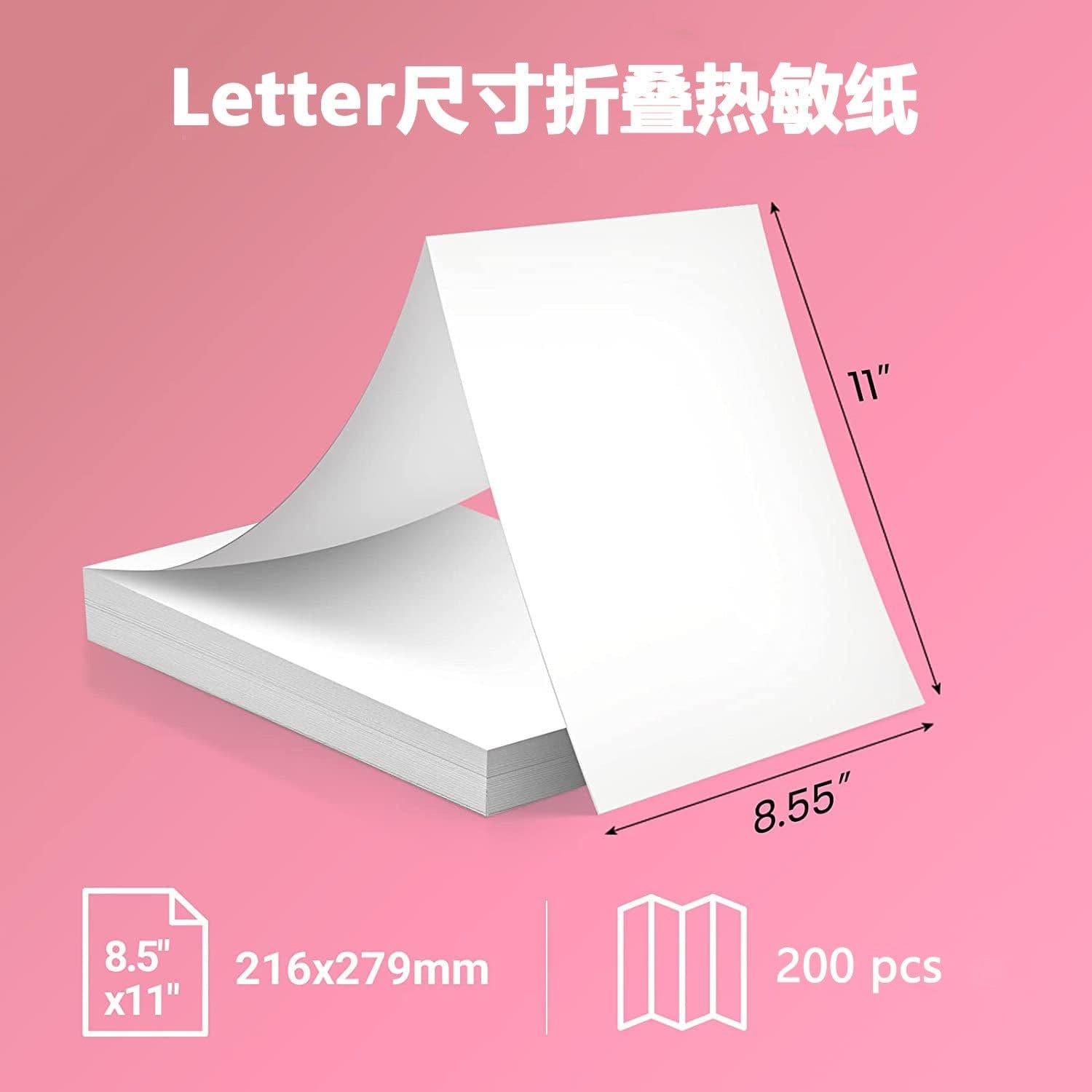 image-Phomemo M08F A4 Thermal Paper 200 Sheets