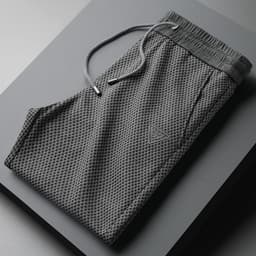 image-Weiyi Waffle Casual Pants Men - Black 5XL