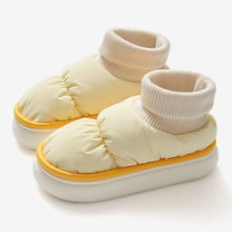 image-Ant Love Color-Blocked Cotton Boots Purple Size 40-41 Keep Warm