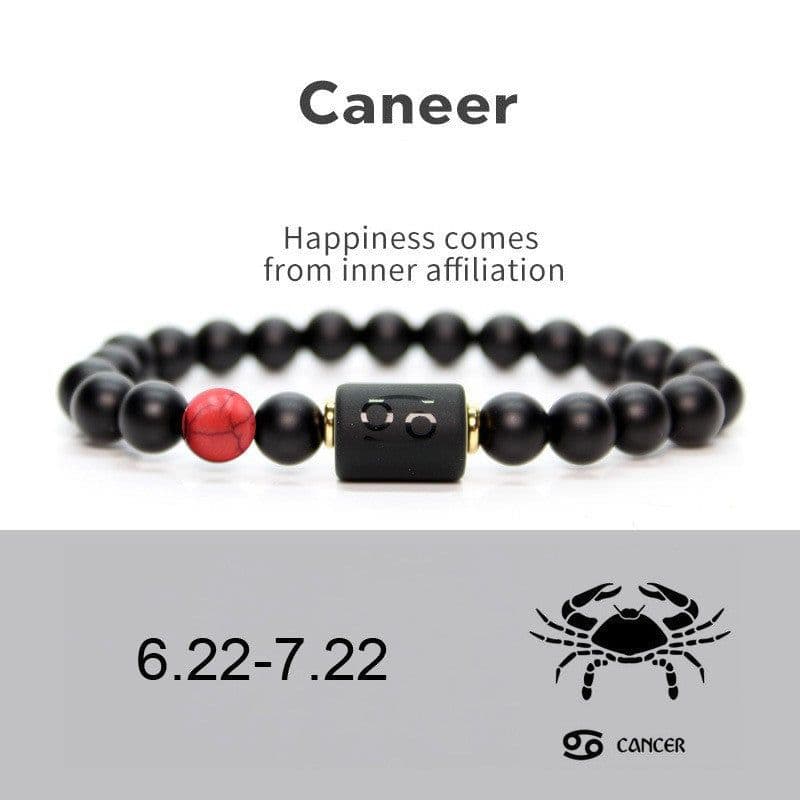 image-Constellation Bracelet - 8mm Natural Stone Agate Beads Unisex