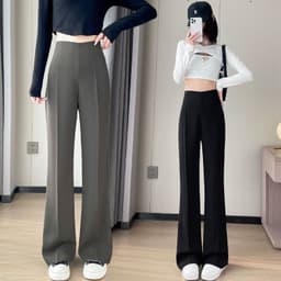 image-Women's High Waist Flared Pants Summer 2023 2XL Neutral Style