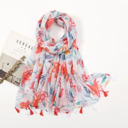 image-Japanese/Korean Butterfly Print Sun Protection Scarf, Beach Towel, 180x90cm