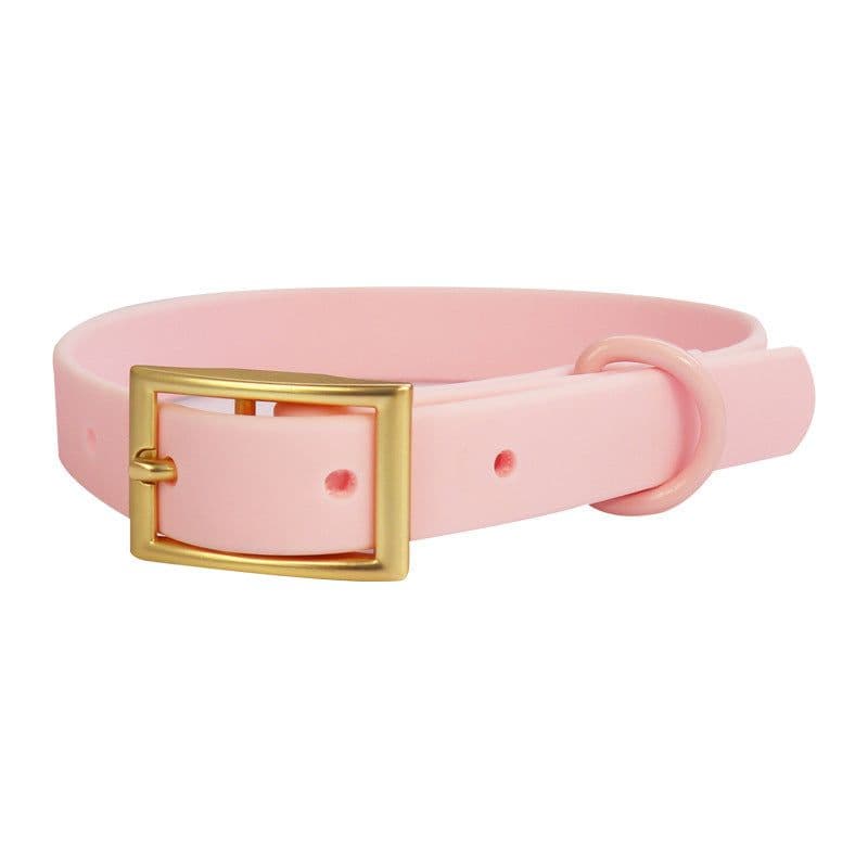 image-PVC Waterproof Pet Collar - Pink, Yile Tech, Traction Belt, Outdoor Use, Dog, All Seasons