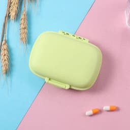 image-Portable 7-Day Pill Organizer - Double-Layer Sealed Storage
