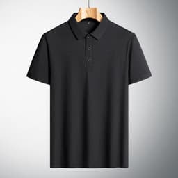 image-Men's Urban Casual Short-Sleeved Polo T-Shirt - Large