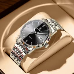 image-Poedagar P832 Men's Ultra-Thin Quartz Watch 6mm Waterproof 50m