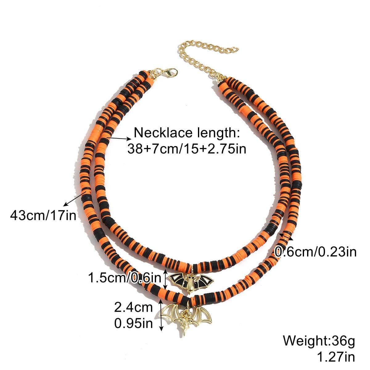 image-European and American Cross-Border Gothic Jewelry Halloween Jewelry Dark Bat Ghost Skeleton Pumpkin Spider Halloween Necklace