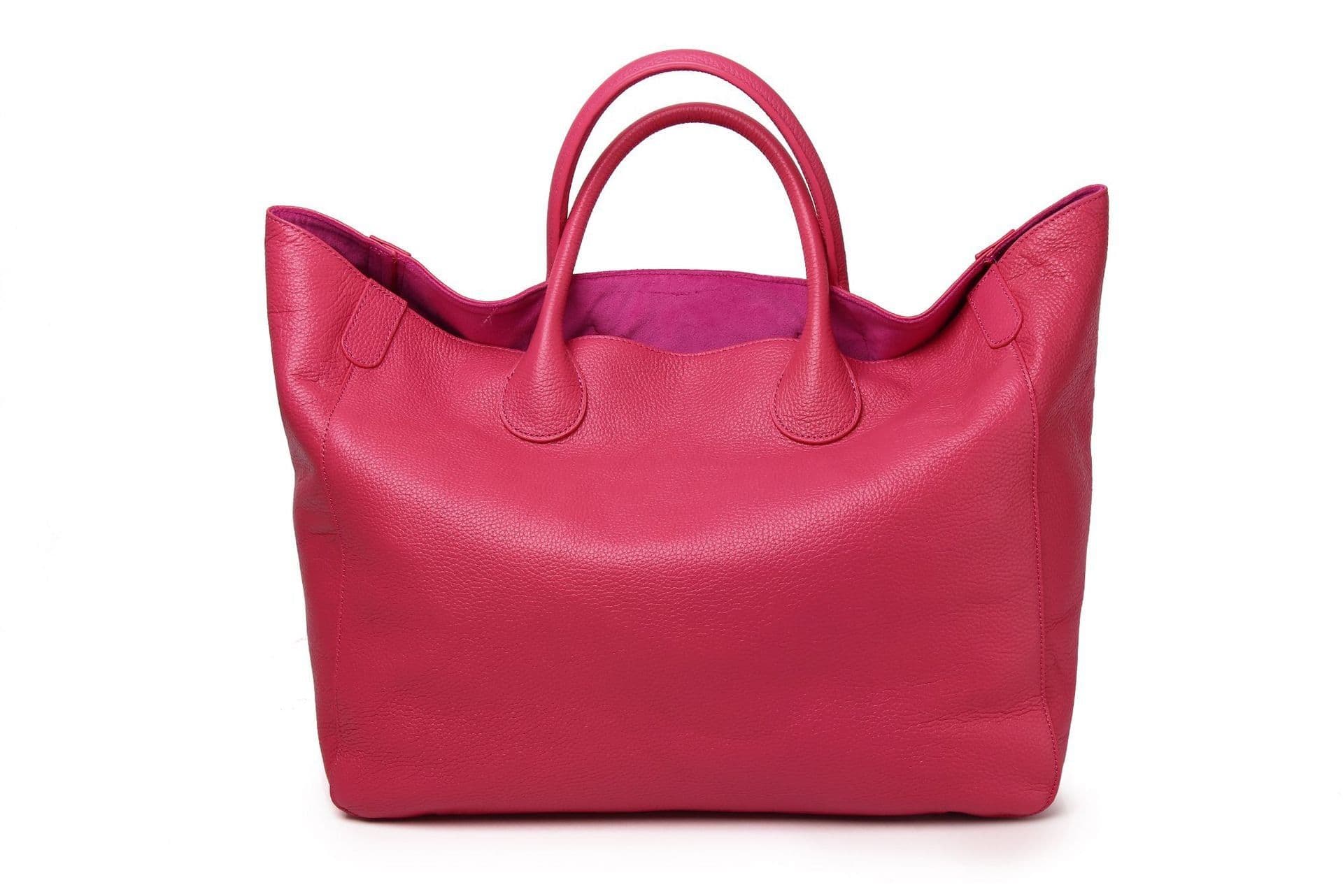 image-European & American Tote Bag, Large Genuine Leather, Khaki, Extra Large Capacity