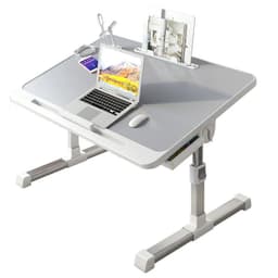 image-Bed Desk Foldable Computer Table - Yellow Oak Adjustable