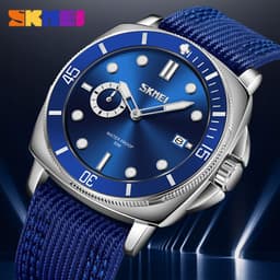 image-SKMEI Men's Quartz Watch - Black 47mm Round Waterproof 30M