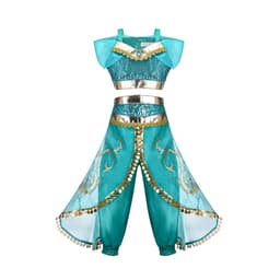 image-Jasmine Princess Dress Costume - Blue Puff Sleeve